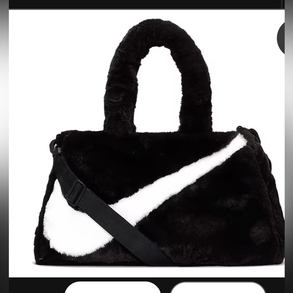 Nike Black and White Plush Tote